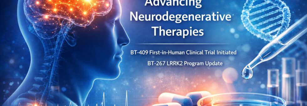 Brenig Therapeutics Announces Initiation of First-in-Human Study of BT-409, a Brain-Selective NLRP3 Inhibitor, and Provides Update on BT-267, its LRRK2 Program